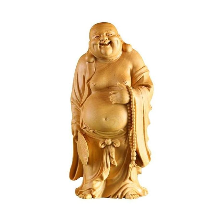 中国　浮き彫り　木彫 Amazon.co.jp: ハッピーブッダブダイ12cm木の像ファン仏教弥勒僧